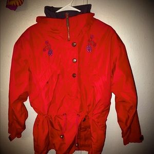 Powderhorn vintage red ski jacket/windbreaker.
Super comfy and warm.
